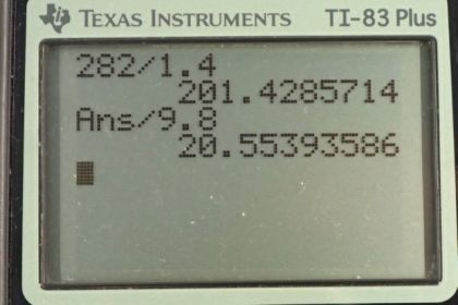 OpenStax College Physics, Chapter 2, Problem 17 (PE) calculator screenshot 2