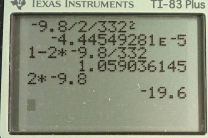 OpenStax College Physics, Chapter 2, Problem 55 (PE) calculator screenshot 2