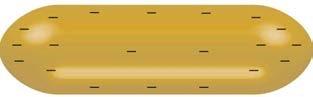 <b>Figure 19.28</b> A negatively charge oval shaped conductor.