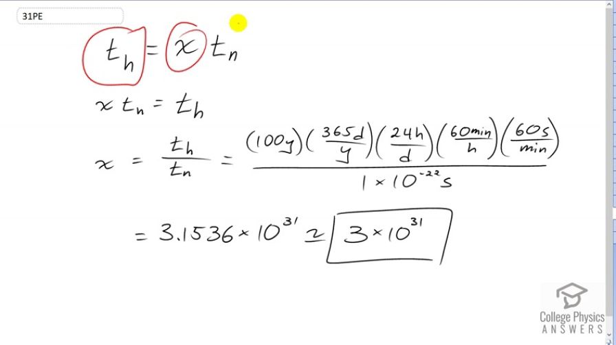 OpenStax College Physics, Chapter 1, Problem 31 (PE) video thumbnail