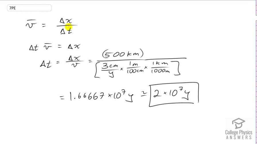 OpenStax College Physics, Chapter 2, Problem 7 (PE) video thumbnail