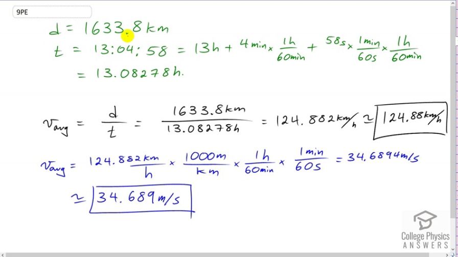 OpenStax College Physics, Chapter 2, Problem 9 (PE) video thumbnail