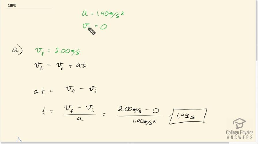 OpenStax College Physics, Chapter 2, Problem 18 (Problems & Exercises)