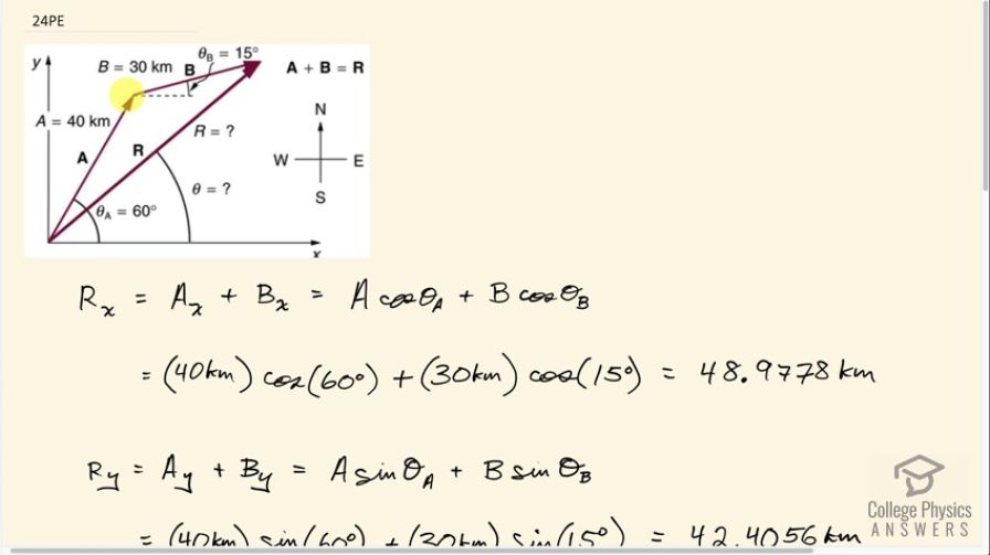 OpenStax College Physics Answers, Chapter 3, Problem 24 video poster image.