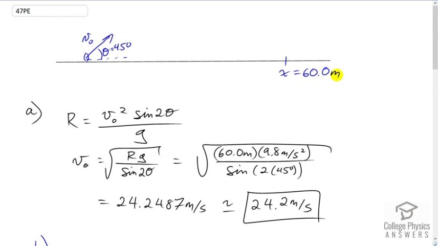 OpenStax College Physics Answers, Chapter 3, Problem 47 video poster image.