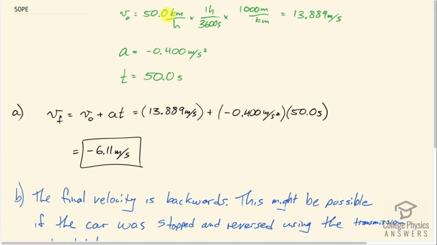 OpenStax College Physics, Chapter 4, Problem 50 (PE) video thumbnail