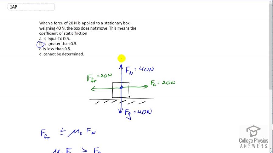 OpenStax College Physics For AP® Courses, Chapter 5, Problem 1 (Test ...