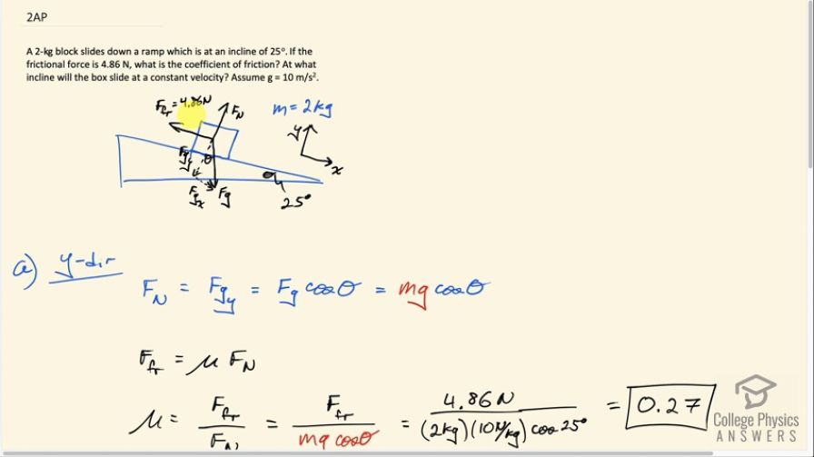 OpenStax College Physics, Chapter 5, Problem 2 (AP) video thumbnail