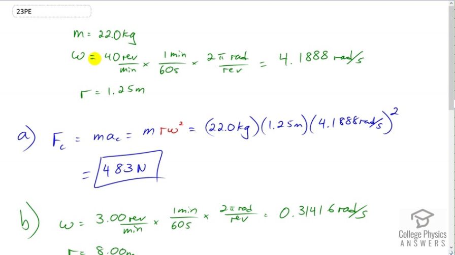 OpenStax College Physics Answers, Chapter 6, Problem 23 video poster image.