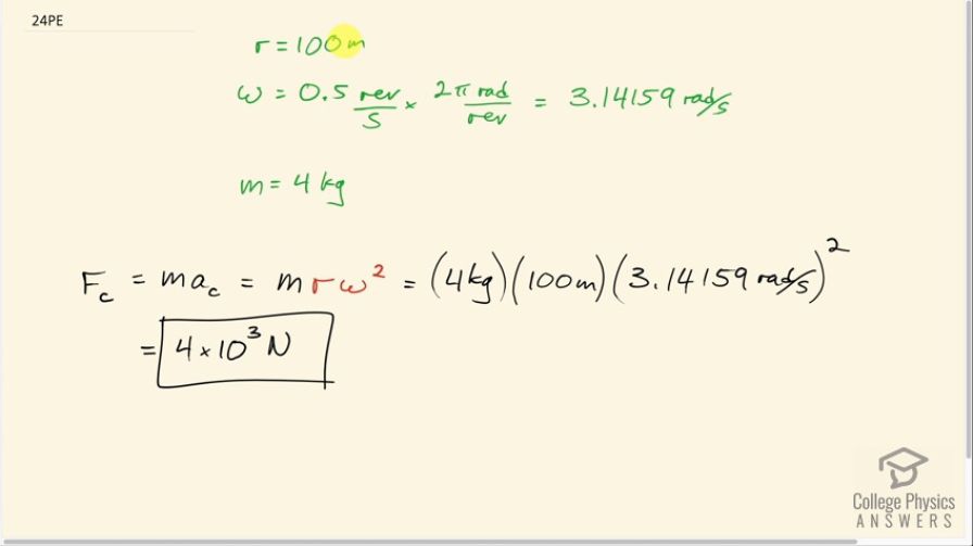 OpenStax College Physics, Chapter 6, Problem 24 (PE) video thumbnail