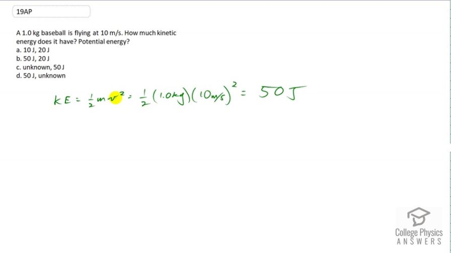 OpenStax College Physics, Chapter 7, Problem 19 (AP) video thumbnail