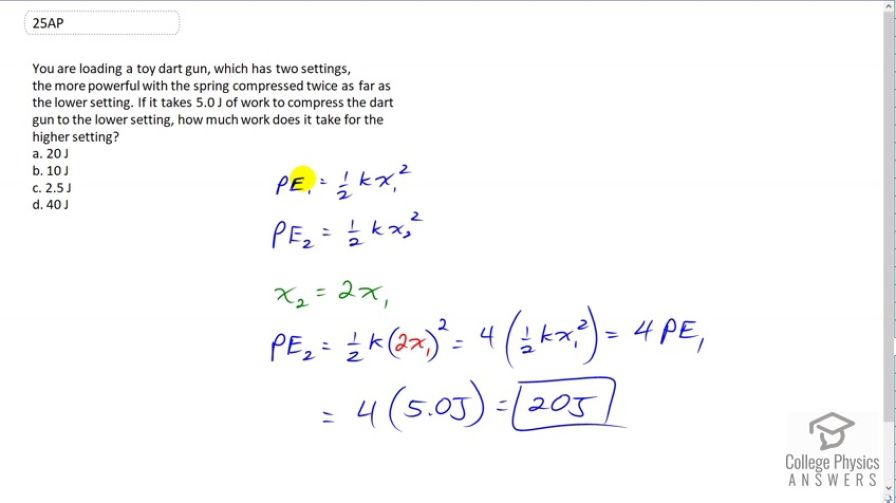 OpenStax College Physics, Chapter 7, Problem 25 (AP) video thumbnail