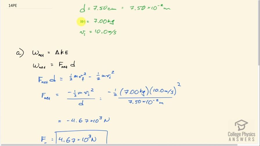 OpenStax College Physics, Chapter 7, Problem 14 (PE) video thumbnail