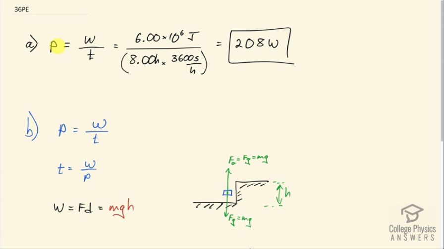 OpenStax College Physics, Chapter 7, Problem 36 (PE) video thumbnail