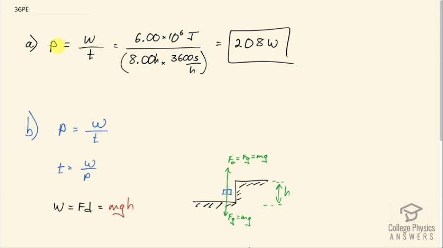 Openstax College Physics Chapter 7 Problem 36 Problems And Exercises 8398