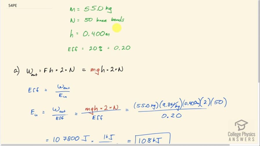 OpenStax College Physics, Chapter 7, Problem 54 (PE) video thumbnail