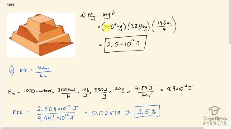 OpenStax College Physics, Chapter 7, Problem 58 (PE) video thumbnail