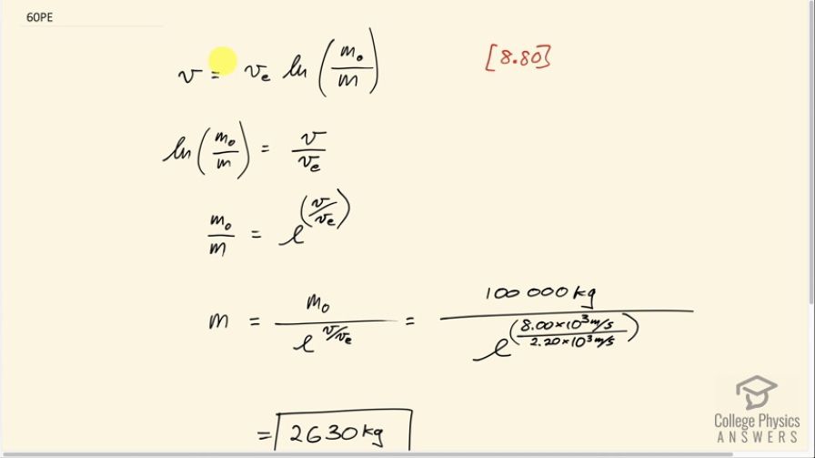OpenStax College Physics, Chapter 8, Problem 60 (PE) video thumbnail