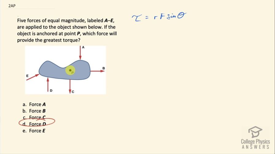 OpenStax College Physics Answers, Chapter 9, Problem 2 video poster image.