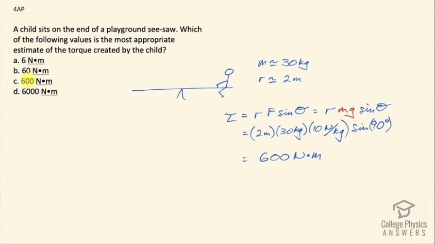 OpenStax College Physics, Chapter 9, Problem 4 (AP) video thumbnail