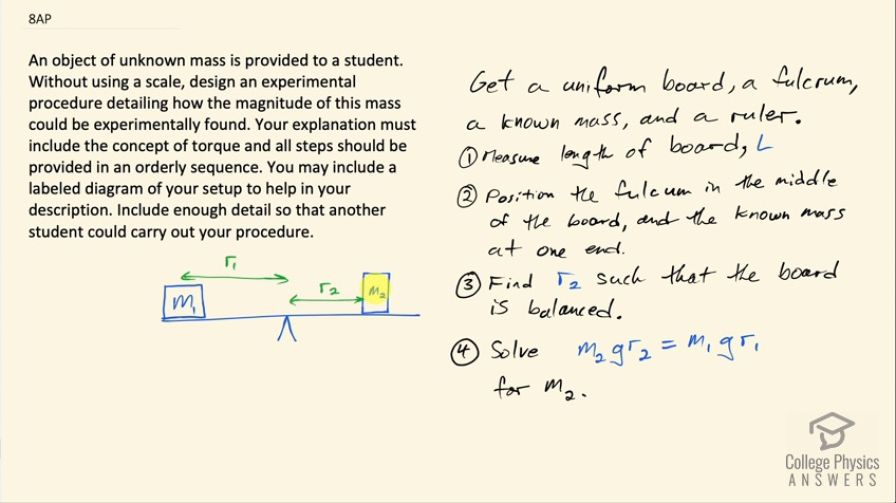 Openstax College Physics For Ap® Courses Chapter 9 Problem 8 Test Prep For Ap® Courses 3091