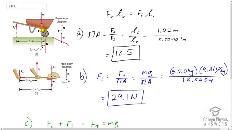 OpenStax College Physics Solution Chapter 9 Problem 21 Problems and Exercises