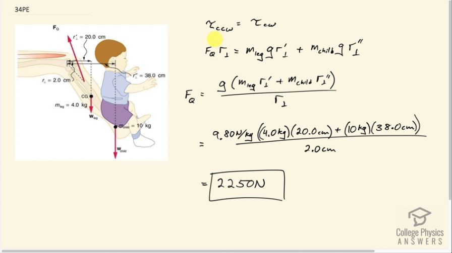 OpenStax College Physics Solution, Chapter 9, Problem 34 (Problems and  Exercises)