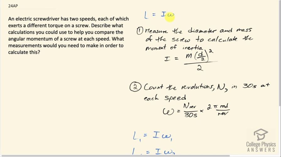 OpenStax College Physics For AP® Courses, Chapter 10, Problem 24 (Test ...