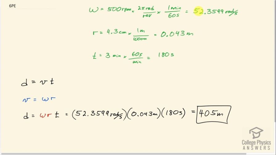 OpenStax College Physics, Chapter 10, Problem 6 (PE) video thumbnail
