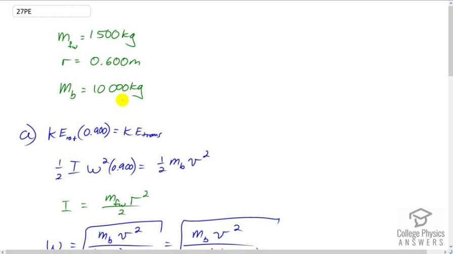 OpenStax College Physics, Chapter 10, Problem 27 (PE) video thumbnail