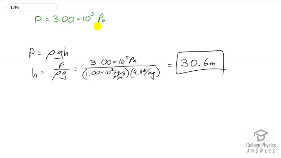 OpenStax College Physics, Chapter 11, Problem 17 (PE) video thumbnail