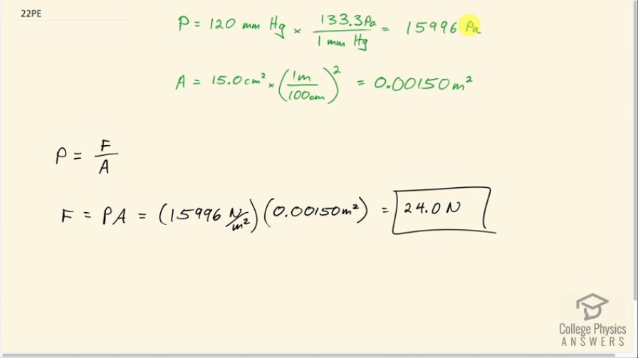 OpenStax College Physics, Chapter 11, Problem 22 (PE) video thumbnail