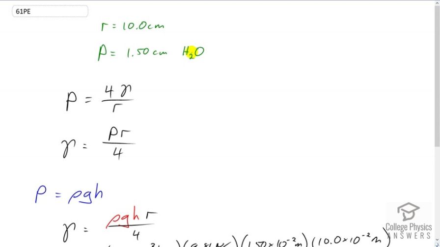 OpenStax College Physics, Chapter 11, Problem 61 (PE) video thumbnail