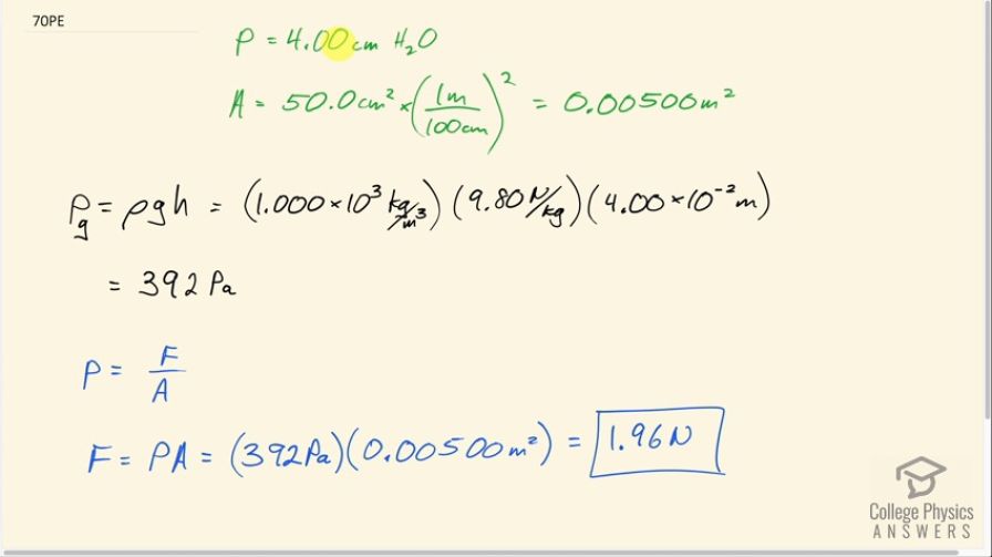 OpenStax College Physics, Chapter 11, Problem 70 (PE) video thumbnail