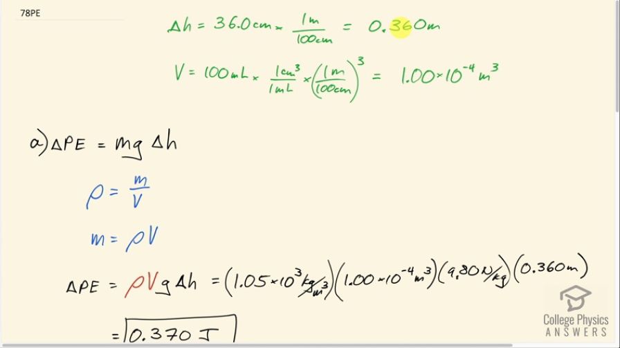 OpenStax College Physics, Chapter 11, Problem 78 (PE) video thumbnail