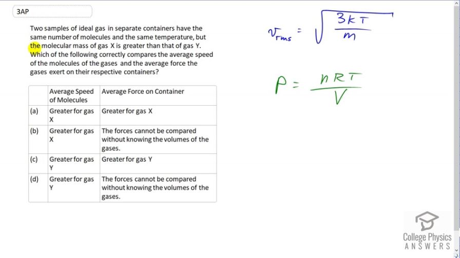 OpenStax College Physics, Chapter 13, Problem 3 (AP) video thumbnail