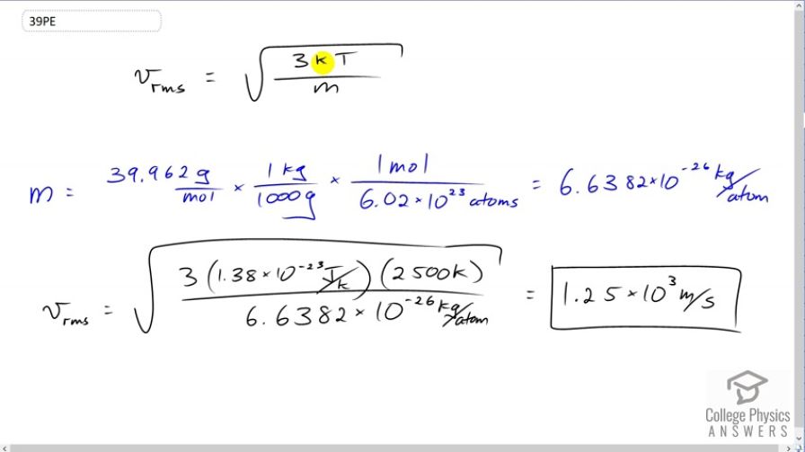 OpenStax College Physics, Chapter 13, Problem 39 (PE) video thumbnail