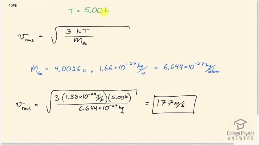 OpenStax College Physics, Chapter 13, Problem 40 (PE) video thumbnail