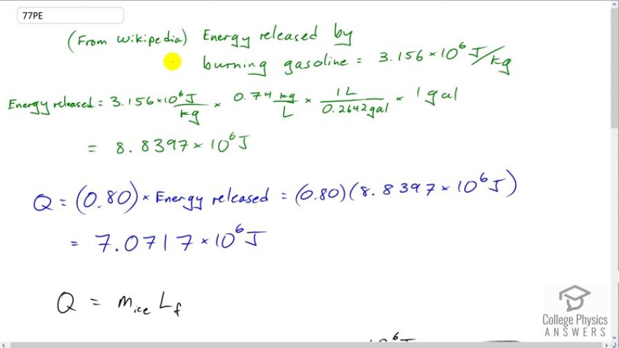 OpenStax College Physics, Chapter 14, Problem 77 (Problems & Exercises)