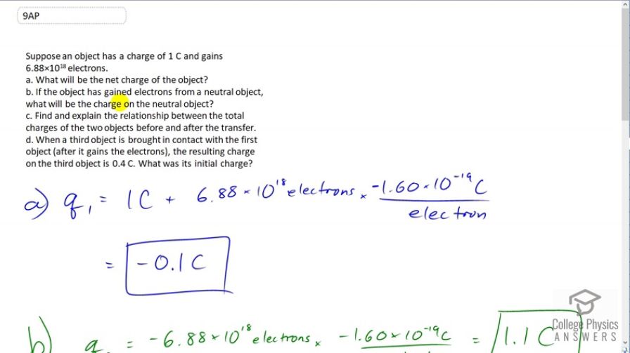 OpenStax College Physics, Chapter 18, Problem 9 (AP) video thumbnail
