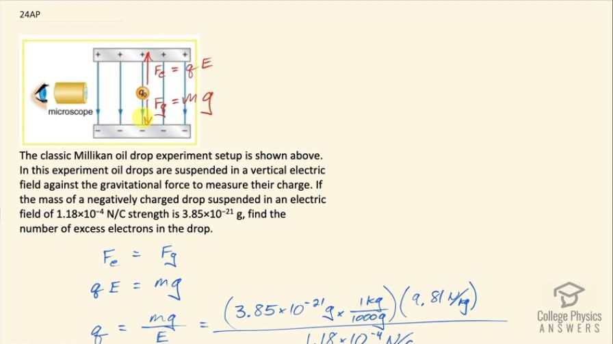 Physics 30 - Lesson6: Millikan's Oil Drop Experiment 
