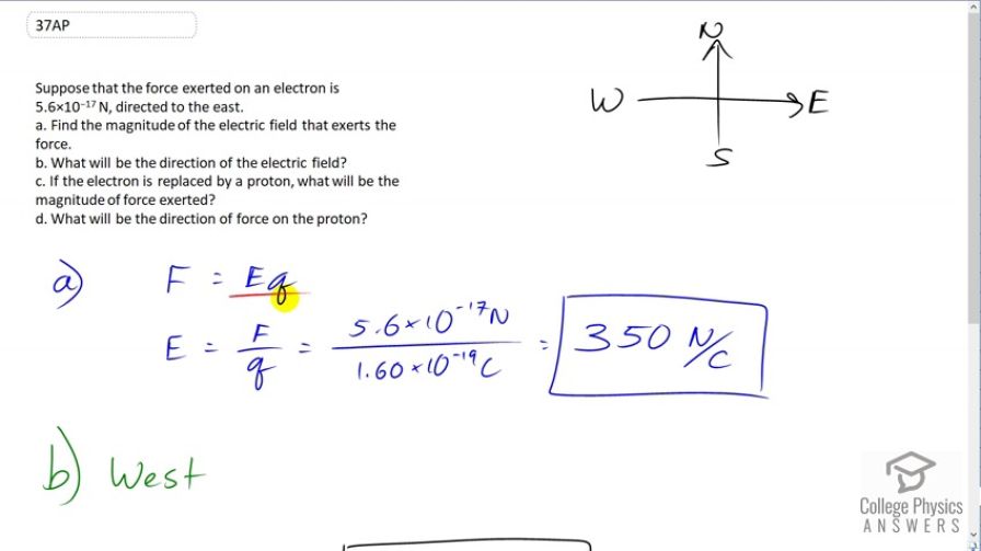 OpenStax College Physics For AP® Courses, Chapter 18, Problem 37 (Test ...