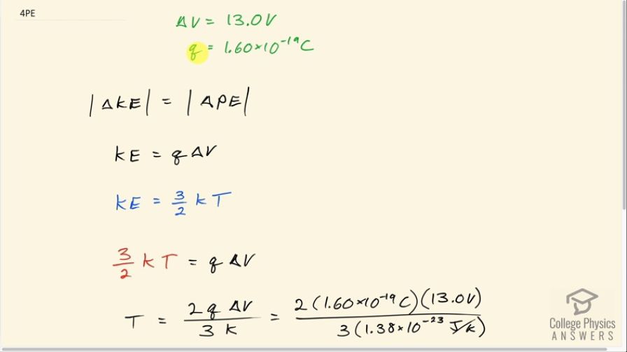 OpenStax College Physics, Chapter 19, Problem 4 (PE) video thumbnail