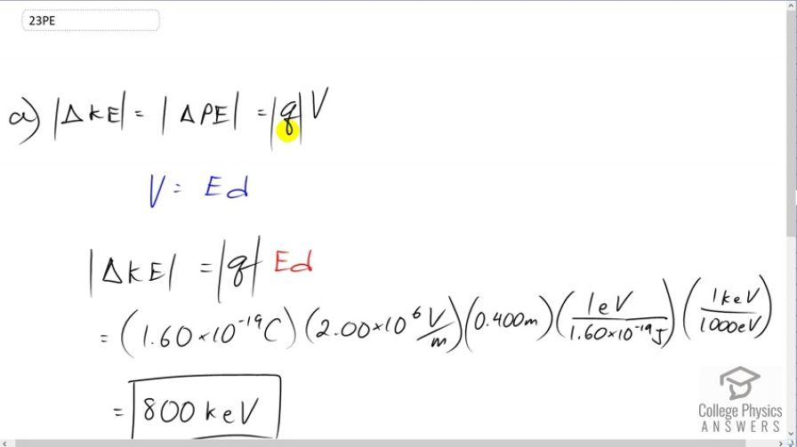 Solved (10%) Problem 3: A charge q is accelerated from rest