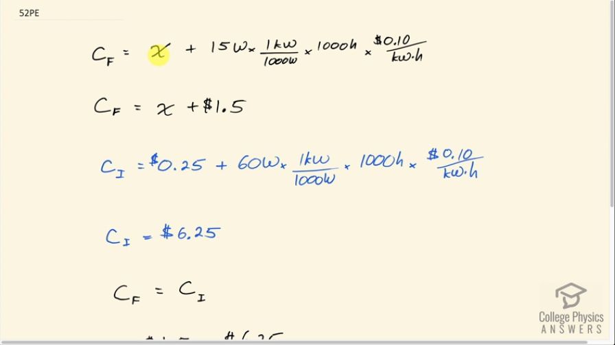 OpenStax College Physics, Chapter 20, Problem 52 (Problems & Exercises)