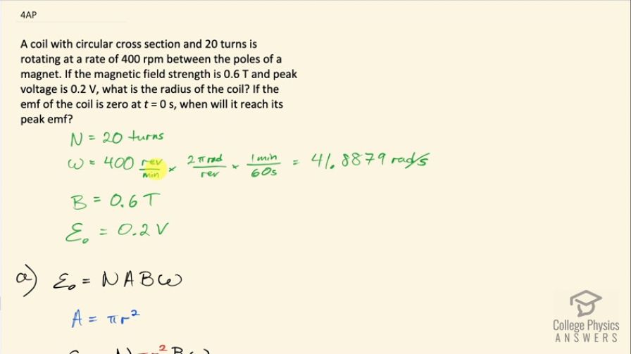 OpenStax College Physics, Chapter 23, Problem 4 (AP) video thumbnail