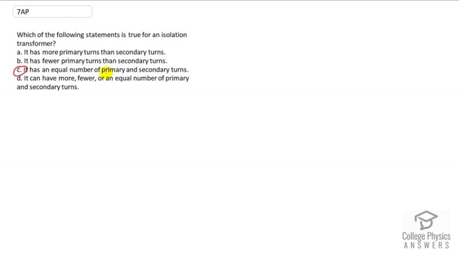 OpenStax College Physics, Chapter 23, Problem 7 (AP) video thumbnail