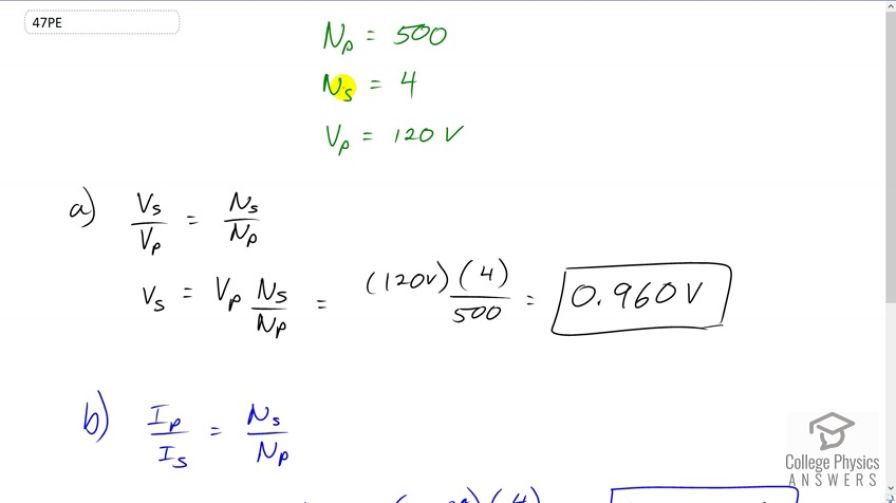 OpenStax College Physics, Chapter 23, Problem 47 (PE) video thumbnail