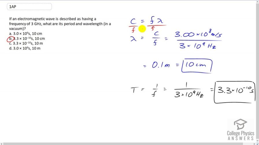 OpenStax College Physics, Chapter 24, Problem 1 (AP) video thumbnail