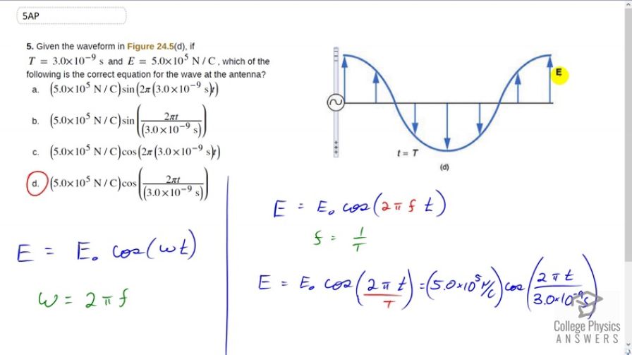 OpenStax College Physics, Chapter 24, Problem 5 (AP) video thumbnail